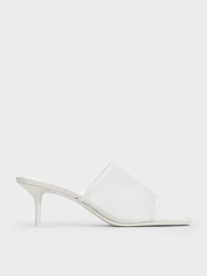 Charles & Keith - Loren Mesh Kitten-Heel Mules