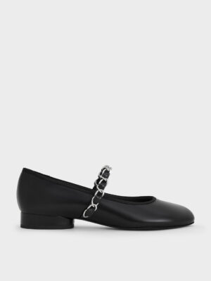 Charles & Keith - Braided-Strap Mary Janes
