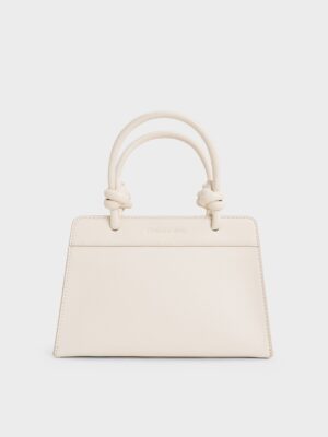 Charles & Keith - Sabine Knotted-Handle Trapeze Tote Bag