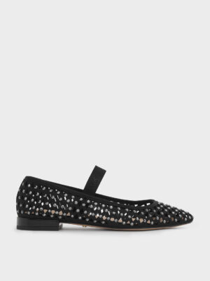 Charles & Keith - Studded Cut-Out Mary Jane Flats
