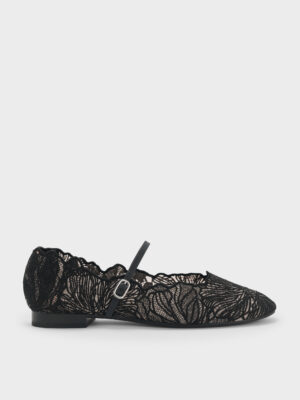 Charles & Keith - Meja Floral Mary Jane Flats