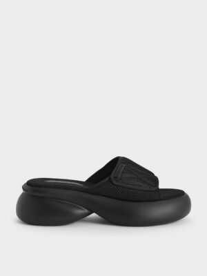 Charles & Keith - Mesh Platform Sporty Slide Sandals