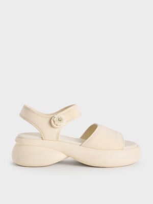 Charles & Keith - Flower-Buckle Platform Sports Sandals