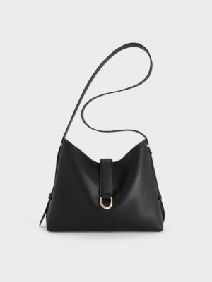 Charles & Keith - Gabine Leather Belted Hobo Bag
