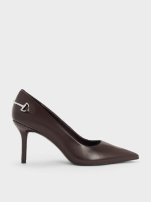 Charles & Keith - Erinna Metallic-Accent Pointed-Toe Pumps