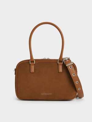 Charles & Keith - Sianna Recycled Suede Bowling Bag