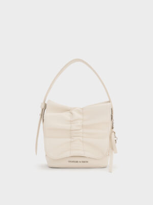 Charles & Keith - Kadee Ruched Bow-Charm Mini Bag