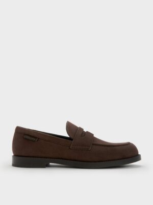 Charles & Keith - Arven Faux Suede Penny Loafers