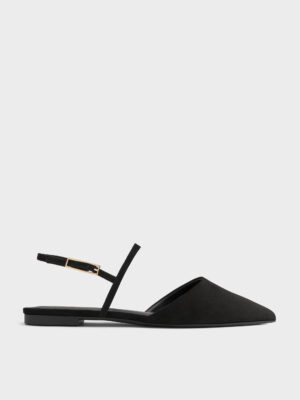 Charles & Keith - Luciana Faux Suede Pointed Slingback Flats