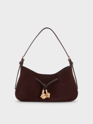 Charles & Keith - Mila Recycled Suede Shoulder Bag