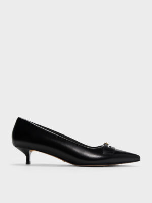 Charles & Keith - Georgina Leather Kitten Heels