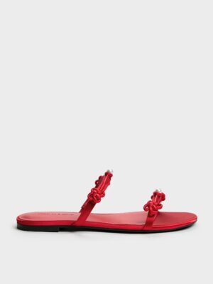Charles & Keith - Orinda Knot-Pearl Slide Sandals