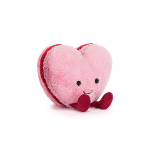Jellycat A4MACHP Amuseables Colette Heart Macaron Pink Plush Soft Toy