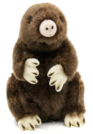 Uni Toys C92503 Mole 19cm Brown Plush Sitting Soft Toy