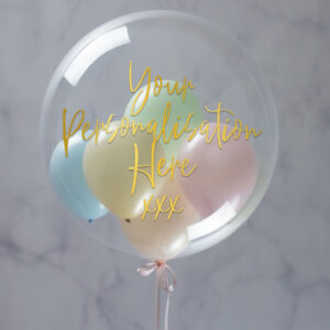 Personalised Pastel Colours Balloon-Filled Bubble Balloon