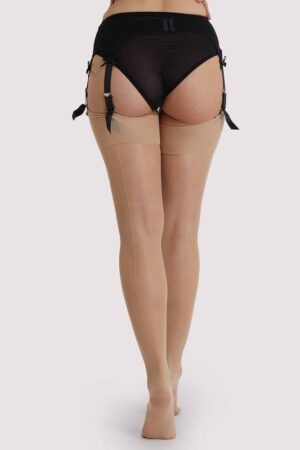 Light Nude Seamed Stockings | UK 12-14 | Playful Promises