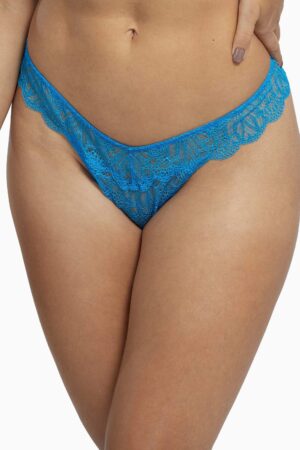 Ariana Aqua Blue Everyday Lace Thong | UK 16 | Wolf & Whistle