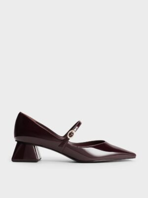 Charles & Keith - Roxane Patent Square-Toe Mary Janes