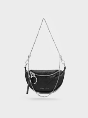Charles & Keith - Philomena Half-Moon Crossbody Bag
