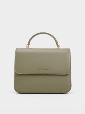 Charles & Keith - Octavia Front Flap Top Handle Bag