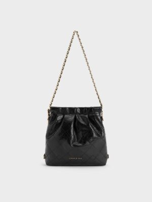 Charles & Keith - Duo Chain-Handle Two-Way Backpack