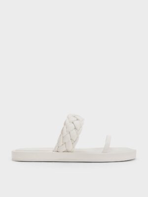 Charles & Keith - Braided-Strap Flatform Sandals