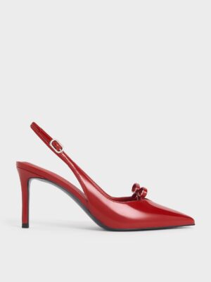 Charles & Keith - Patent Bow Slingback Pumps