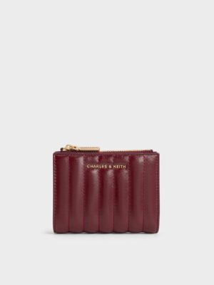 Charles & Keith - Donna Crinkle-Effect Panelled Top-Zip Wallet