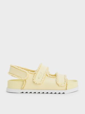 Charles & Keith - Pearl-Embellished Flatform Sandals