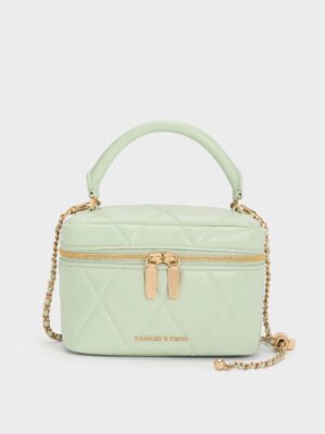 Charles & Keith - Arwen Quilted Top Handle Vanity Bag