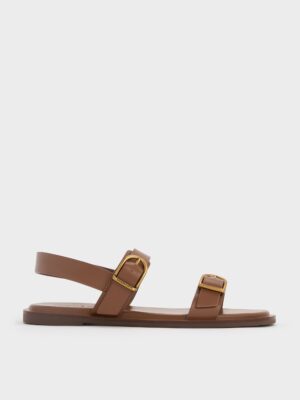 Charles & Keith - Double Buckle-Strap Slingback Sandals