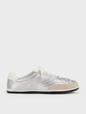 Charles & Keith - Metallic Low-Top Sneakers