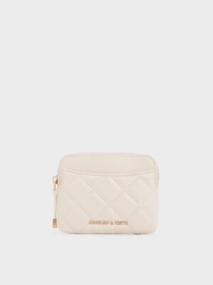 Charles & Keith - Alva Quilted Top-Zip Card Holder