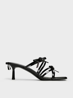 Charles & Keith - Kelis Rose-Bow Strappy Heeled Mules