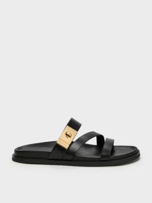 Charles & Keith - Aelin Metallic-Buckle Strappy Sandals