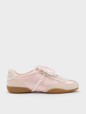 Charles & Keith - Louise Lace-Trim Sneakers
