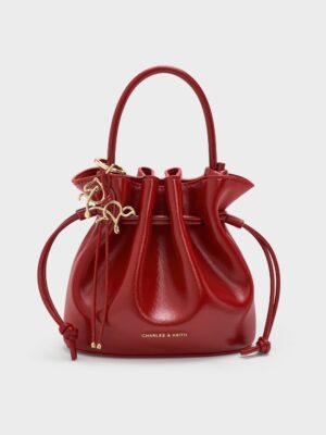 Charles & Keith - Sammie Horse-Motif Drawstring Bucket Bag