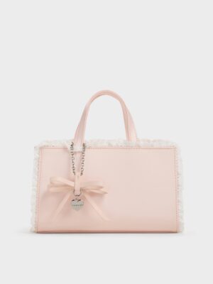 Charles & Keith - Raina Lace-Trim Tote Bag