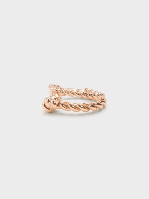 Charles & Keith - Sable Rope-Knot Two-Ring Set