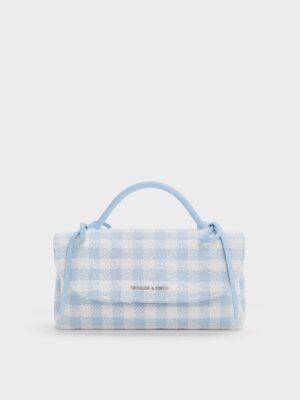 Charles & Keith - Hazel Gingham Bow Wallet On Chain