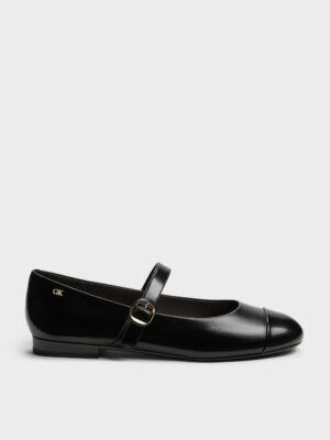 Charles & Keith - Leather Cap-Toe Mary Janes