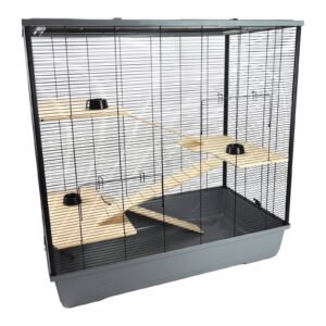 Hamster, Rat & Chinchilla Cage 100cm – Belfry XL Tall Grey | Little Friends