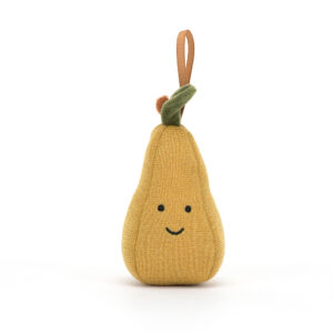 Jellycat FFH6PEAR Festive Folly Pear Gold Jersey Soft Toy Hanging Decoration