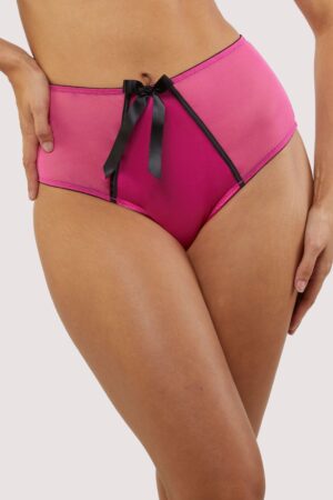 Inga Pink Ruffle High Waisted Brief | UK 8 | Bettie Page Lingerie