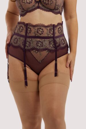 Evelina Aubergine Curve Suspender | UK 24 | Dita Von Teese Lingerie