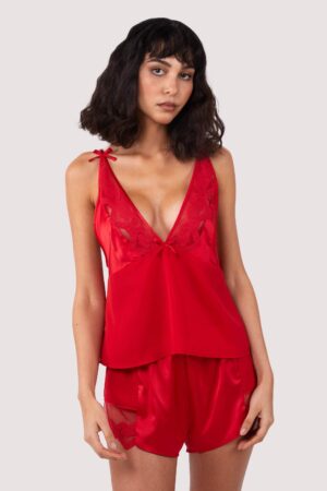 Cupid Pink And Red Love Hearts Cami Top & Shorts | UK 10 | Felicity Hayward X PP