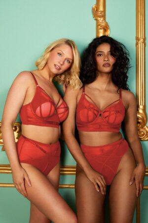 Eddie Ruby Red Crossover Balconette Bra | UK 44H | Playful Promises