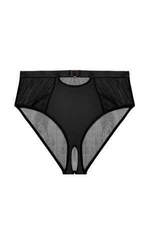 Kristina Black Ouvert High Waist Brief | UK 20 | Playful Promises