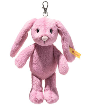Steiff 112775 Bunny Hoppie DARK Pink Plush Keyring