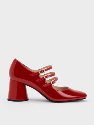 Charles & Keith - Claudie Patent Buckled Mary Janes